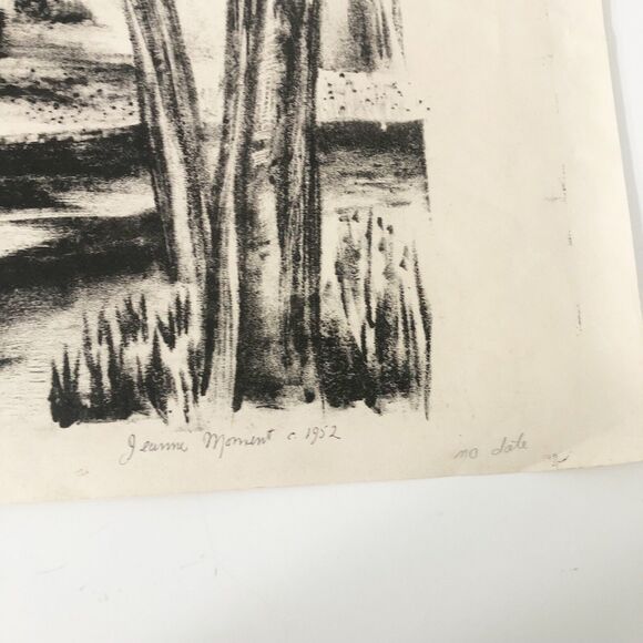 Jeanne Moment Art Print Reed College Oregon Untitled Landscape 1952 #9/? - Picture 10 of 13